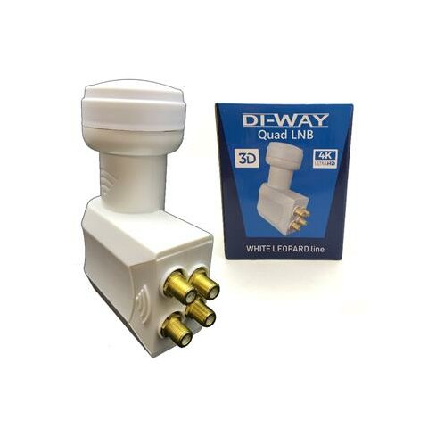 DI-WAY LNB QUAD 0,1 dB, WHITE LEOPARD LINE